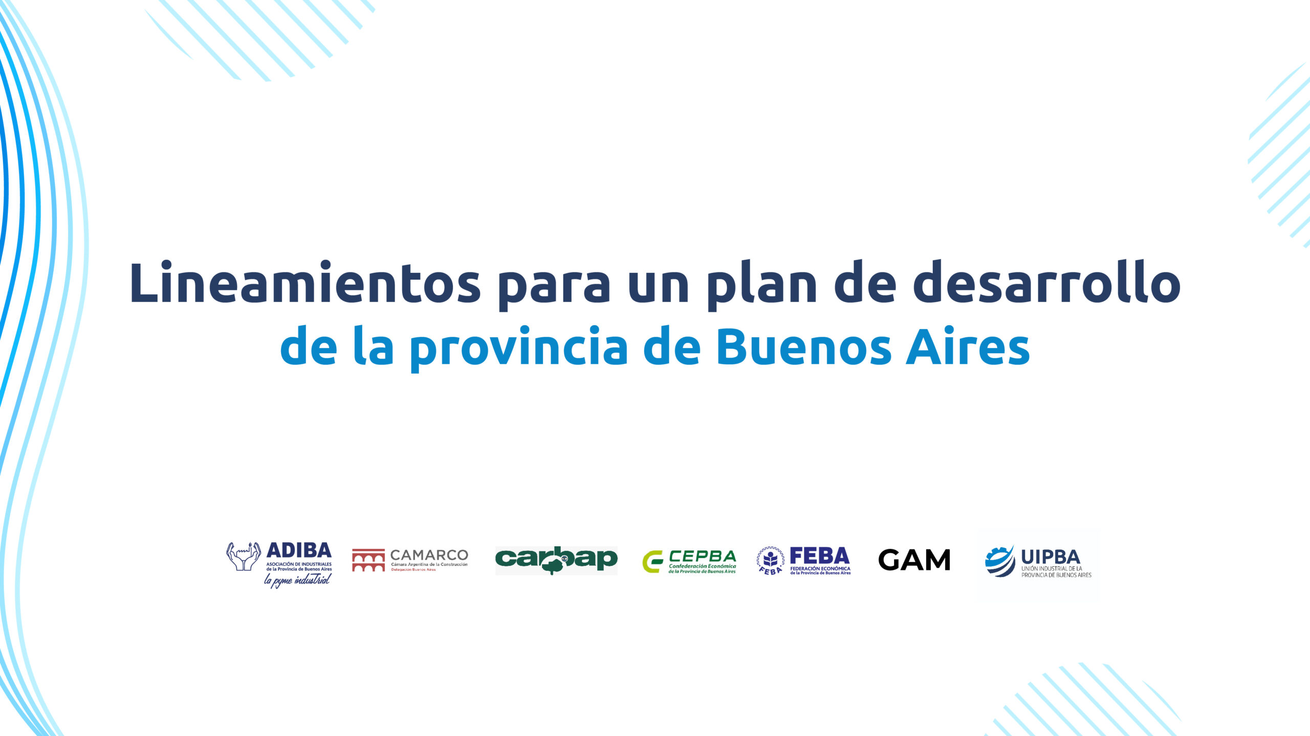 Lineamientos para un plan de desarrollo de la provincia de Buenos Aires