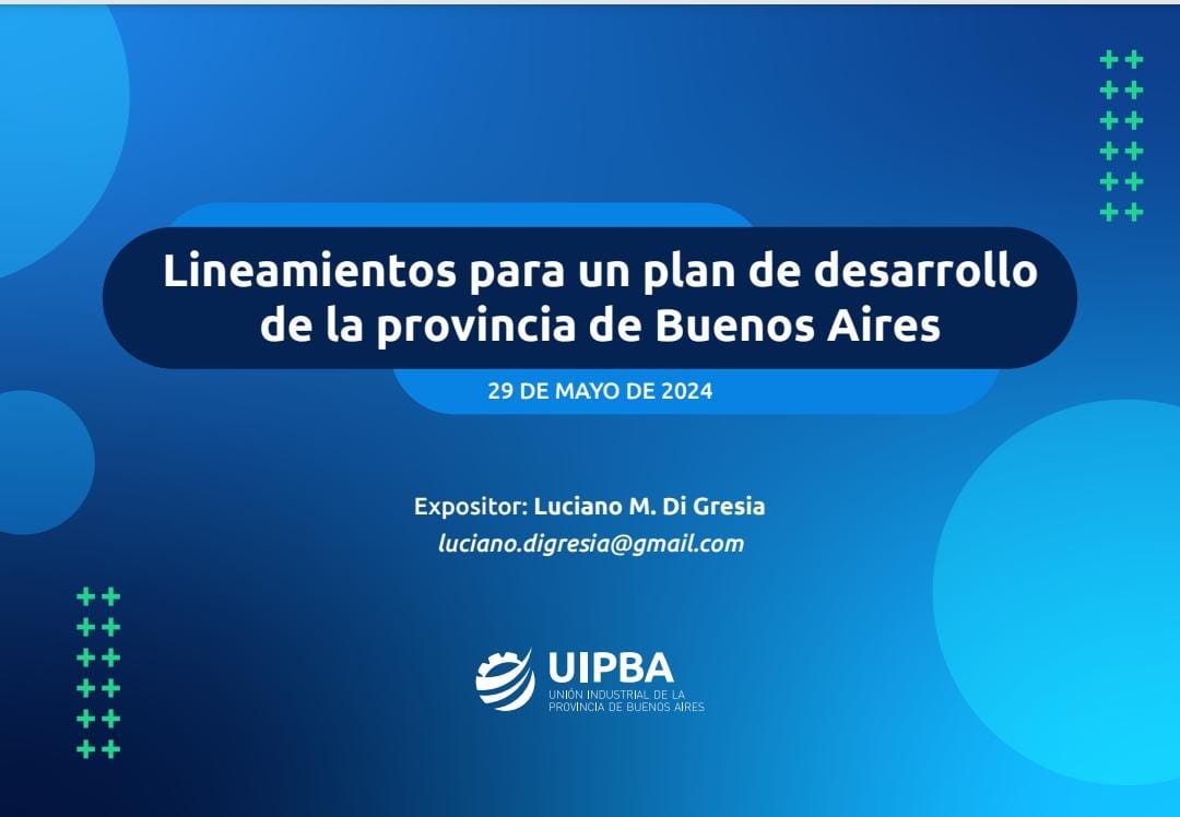 Lineamientos para un plan de desarrollo de la Provincia de Buenos Aires